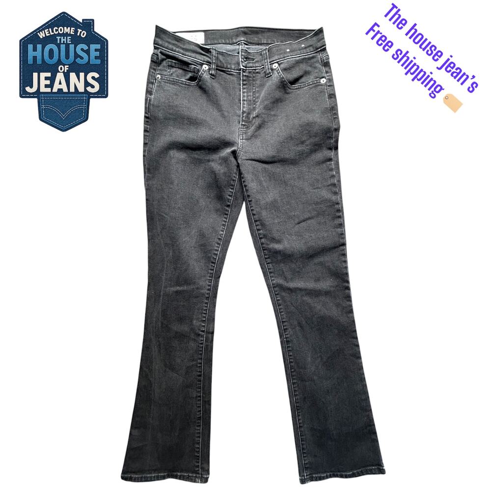 GAP Baby Boot Jeans Women’s Size 28 | 6R – Black Denim – Mid Rise Bootcut –